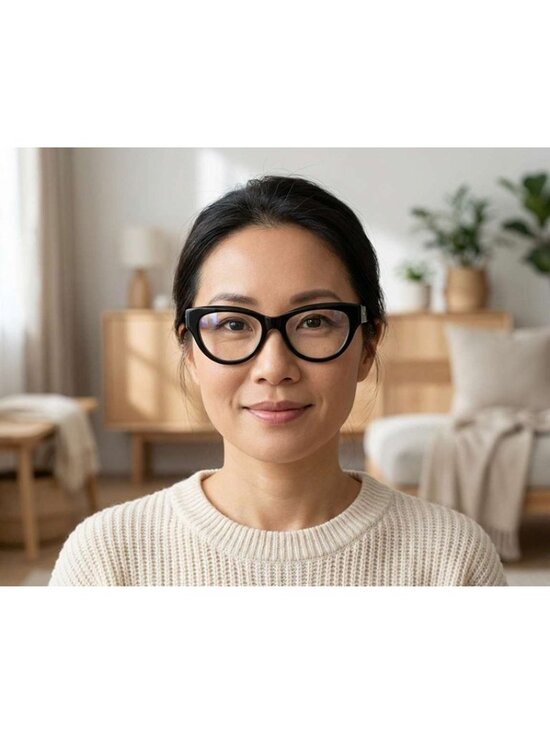 Gucci GG1665O 001 Eyeglasses Black 50mm Cat Eye Frame main image 6